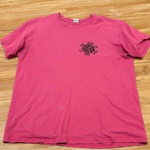 Gildan Pink Volleyball Graphic Tee
